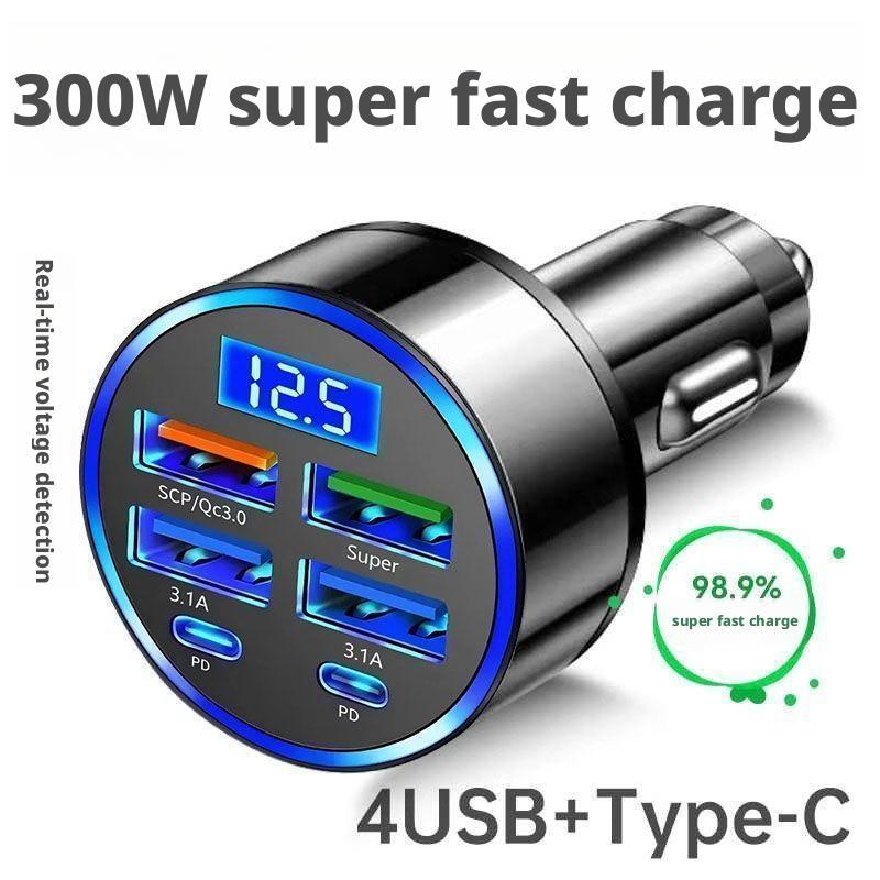 Usb C Hub - 300 واط PD شاحن سيارة 6