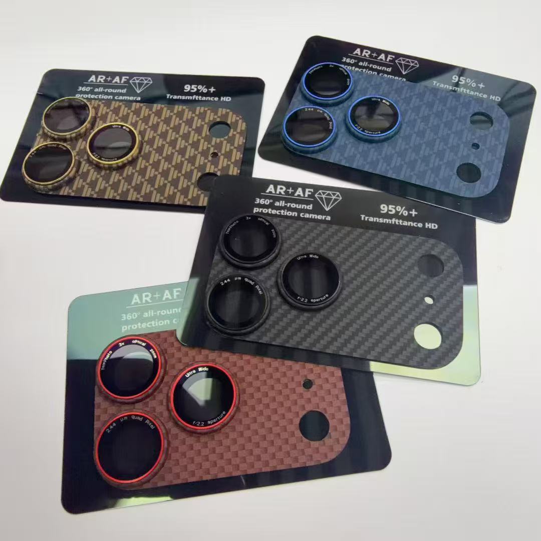 Phone Accessories Box Set - واقي عدسة الكاميرا من ألياف الكربون