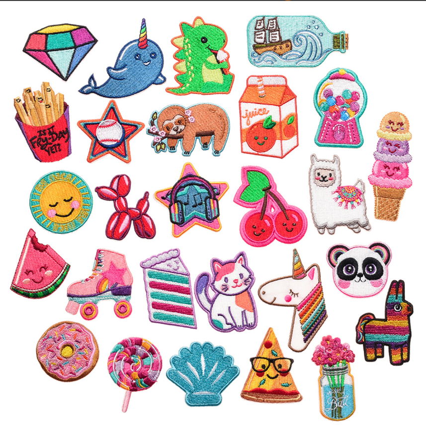 Phone Accessories Pictures - 10 قطعة الحيوانات الغذاء التطريز بقع