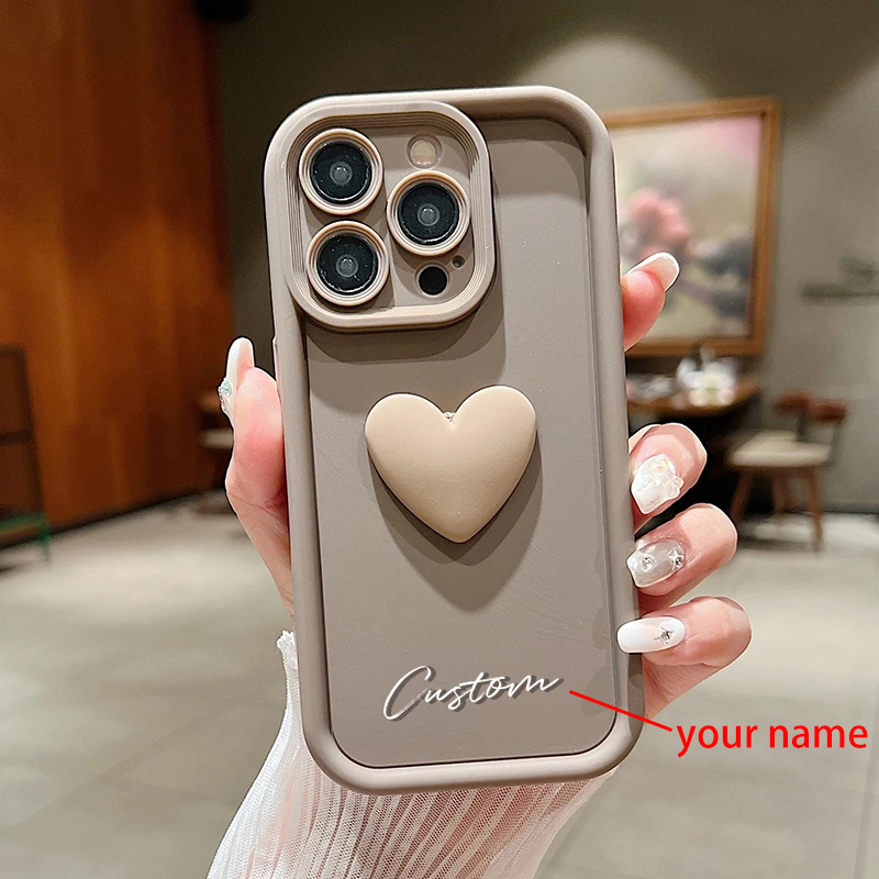 Phone Accessories Names - غطاء هاتف مخصص بتصميم قلب حب