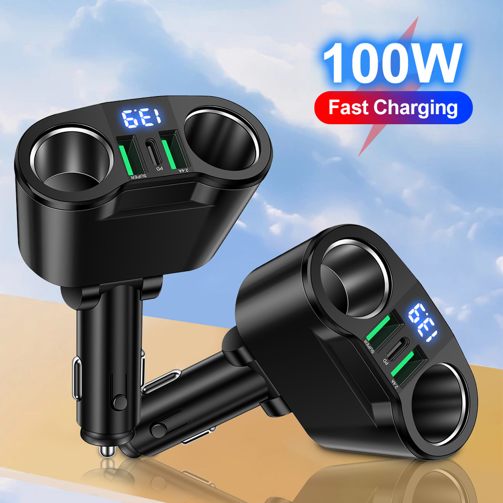 Usb C Hub - محول شاحن سيارة USB من النوع