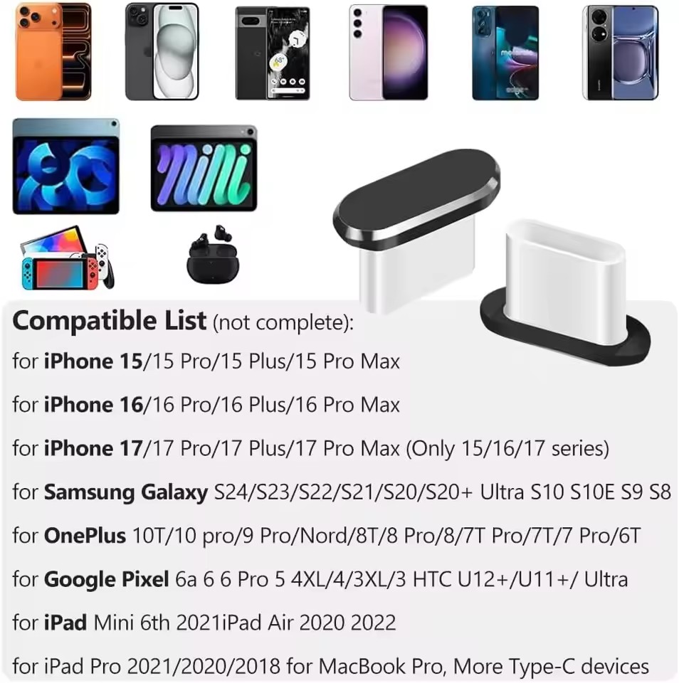 4 قطع من أغطية منفذ USB-C المض - مراجعة Usb C Hub وسعره