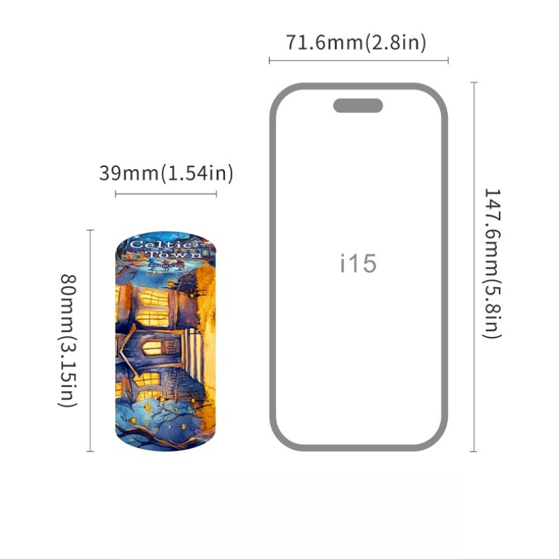 مجموعة من 6 لفات - 8 سم × 200  - مراجعة Phone Accessories Background وسعره