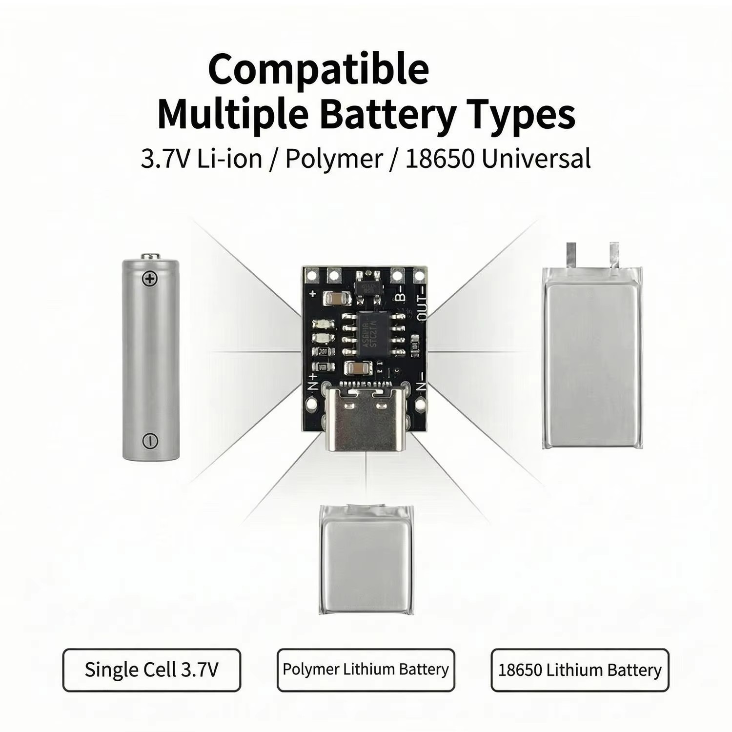 1/10/20 قطعة لوحة شحن بطارية ل - مراجعة Type C Adapter وسعره