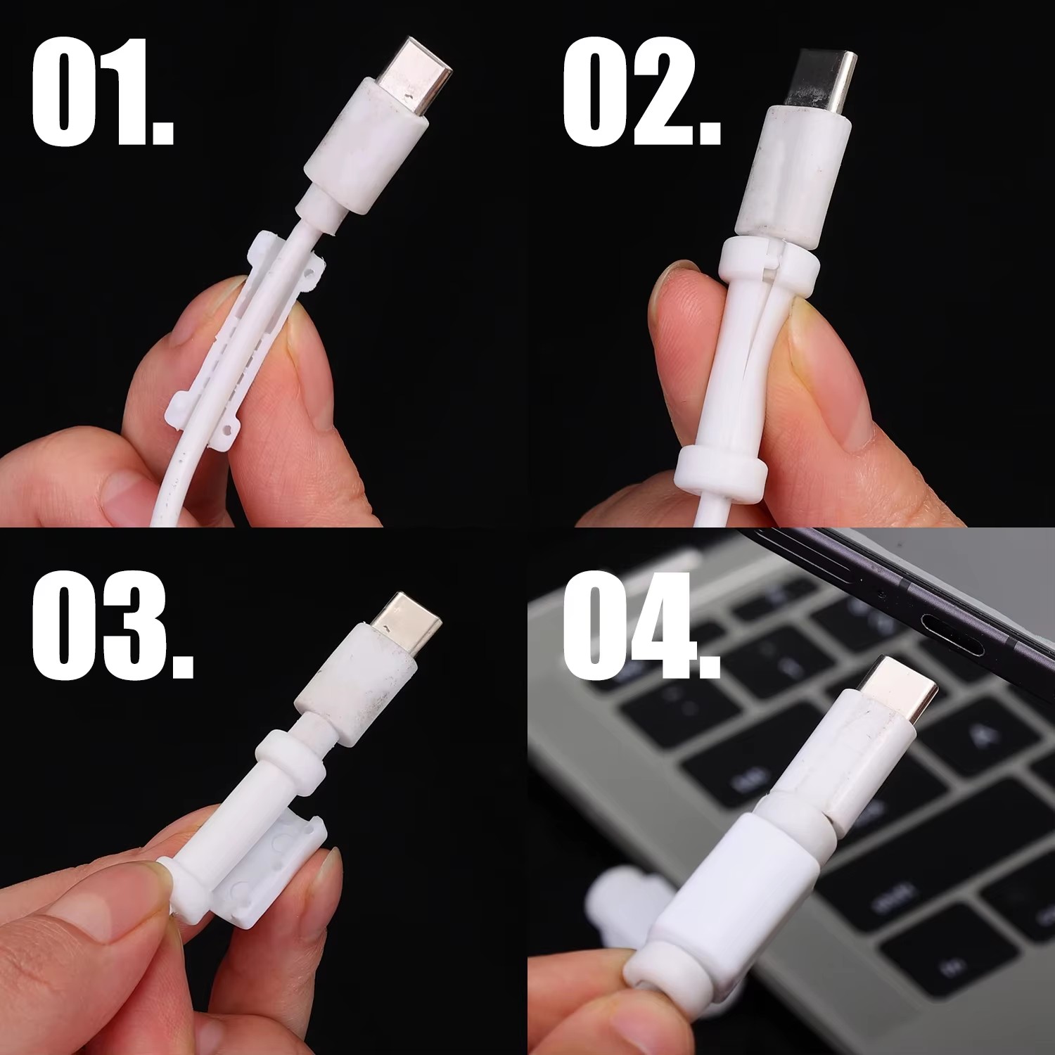 واقي كابل مضاد للكسر، غطاء سيل - مراجعة Type C Adapter وسعره