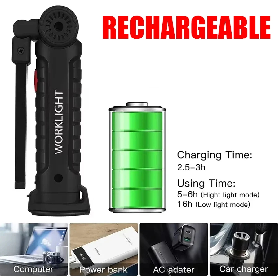 مصباح يدوي LED محمول جديد بتقن - مراجعة Type C Adapter وسعره